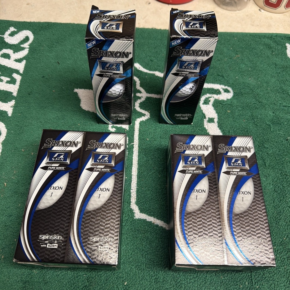 SRIXON Golf Balls Q Star Pure White 6 Boxes of 3, 18 Total Spinskin With Serm